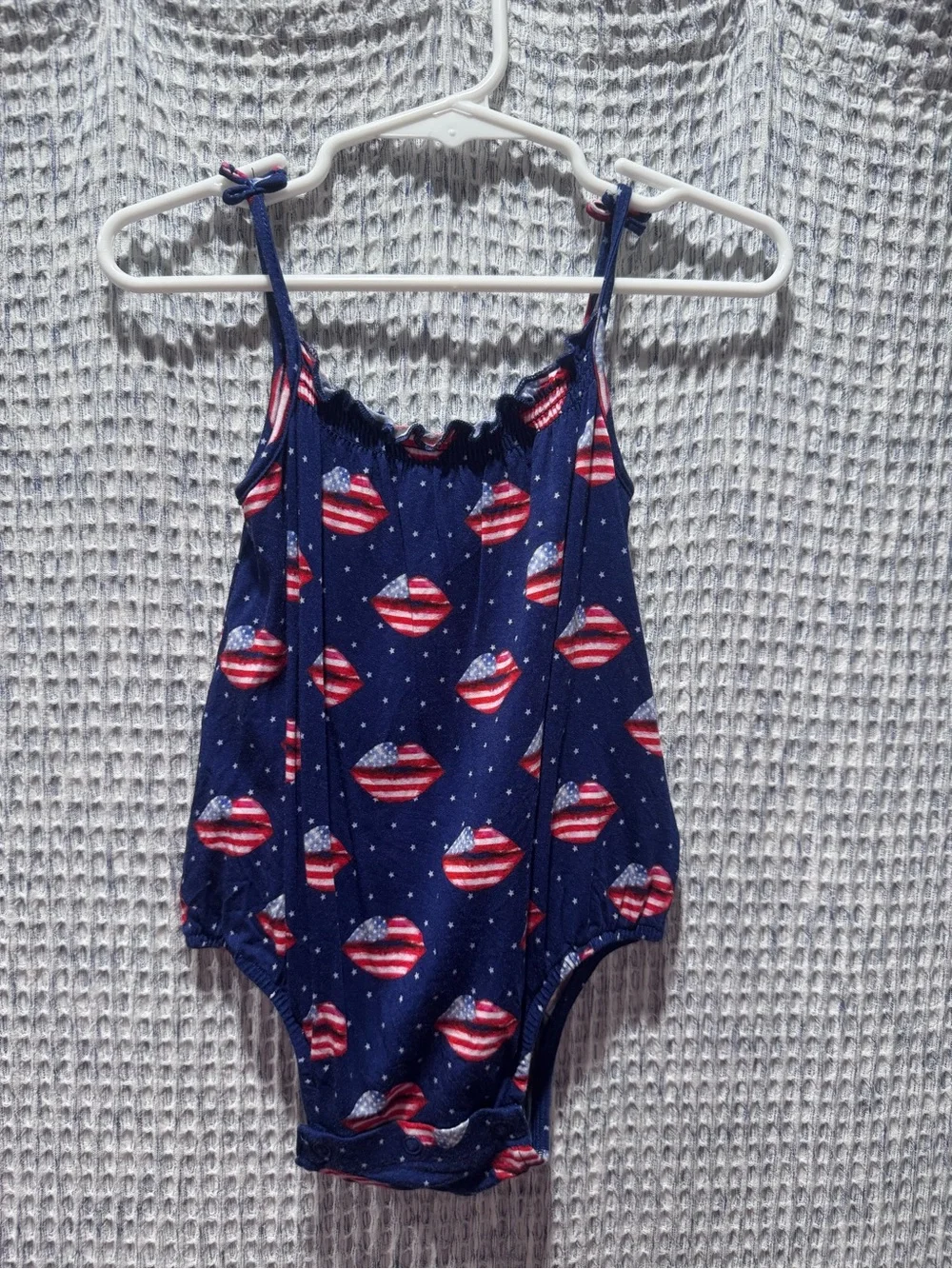 Posh Peanut Patriotic Kiss Onesie